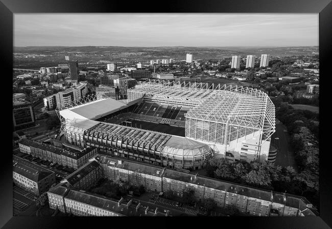 St James Park Black and White Framed Print by Apollo Aerial Photography