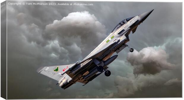 Eurofighter Typhoon FGR4 Above Lossiemouth Canvas Print by Tom McPherson