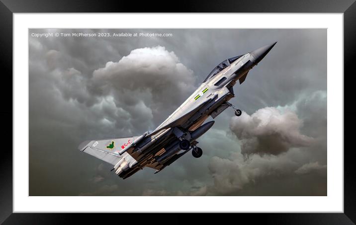Eurofighter Typhoon FGR4 Above Lossiemouth Framed Mounted Print by Tom McPherson