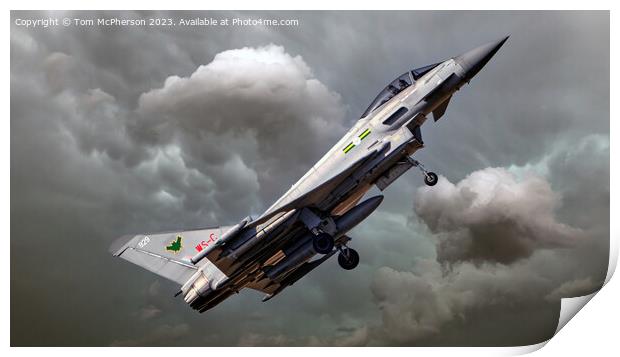 Eurofighter Typhoon FGR4 Above Lossiemouth Print by Tom McPherson