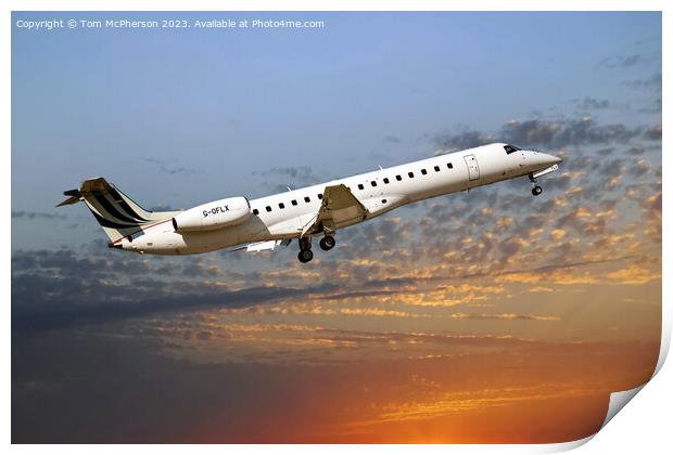 'Under the Dusk: Embraer 135/145 at Lossiemouth' Print by Tom McPherson
