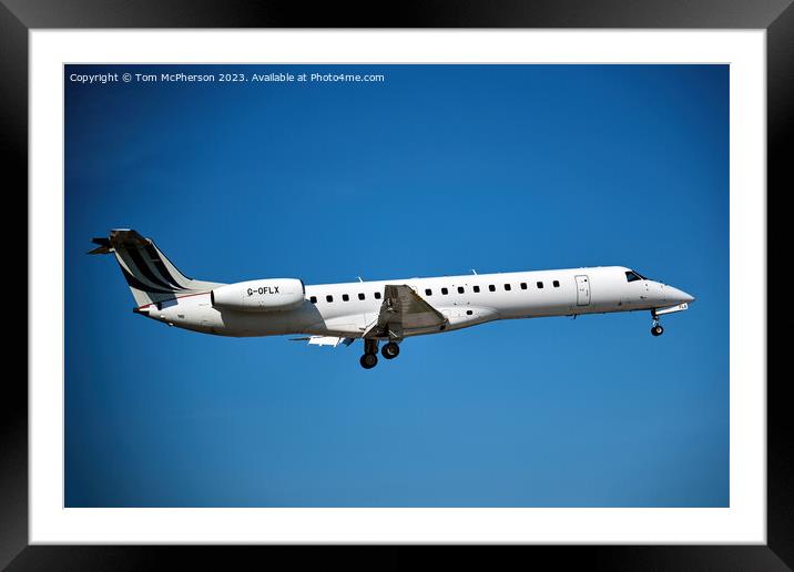 'Embraer 135/145's Stunning Flight at Lossiemouth' Framed Mounted Print by Tom McPherson