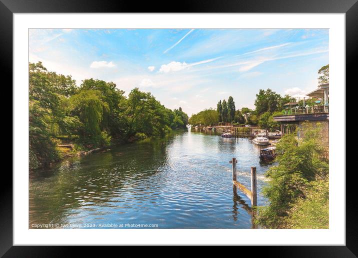 Thames View At Boulters Lock Framed Mounted Print by Ian Lewis
