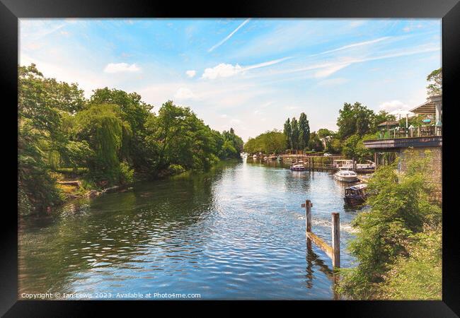 Thames View At Boulters Lock Framed Print by Ian Lewis