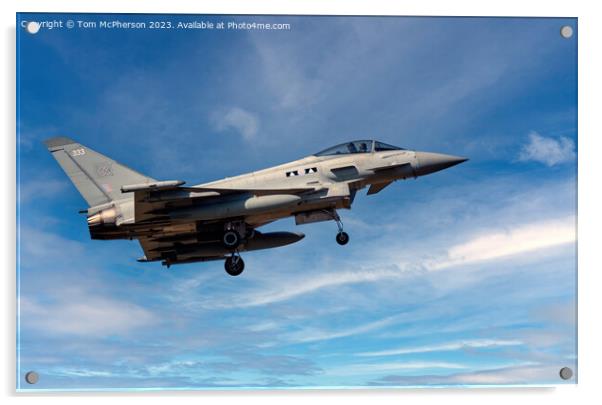 Eurofighter Typhoon: RAF's Quick Reaction Alert Acrylic by Tom McPherson