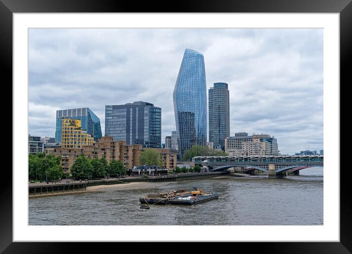 The new skyline of South Bank  Framed Mounted Print by Steve Painter