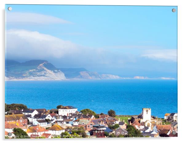 Jurassic Coastline Overview on a Misty Summer Afte Acrylic by Susie Peek