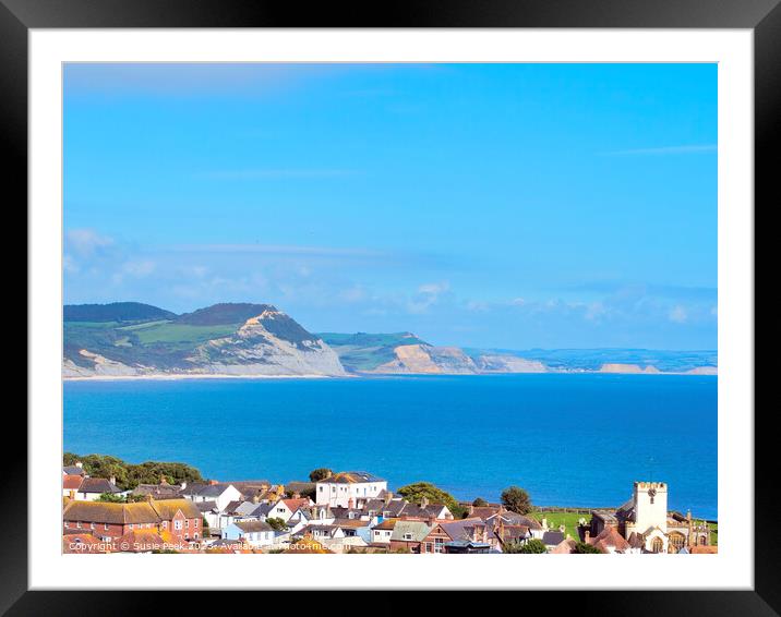 Jurassic Coastline on a Clear Summer Afternoon Framed Mounted Print by Susie Peek