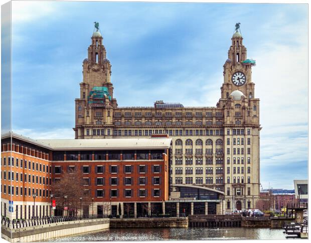 Iconic Liver Building: Liverpool's Architectural M Canvas Print by Mike Shields