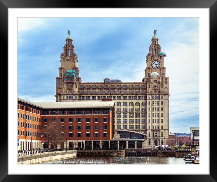 Iconic Liver Building: Liverpool's Architectural M Framed Mounted Print by Mike Shields