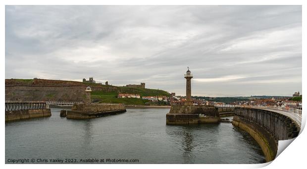 Seaside harbour entrance Print by Chris Yaxley