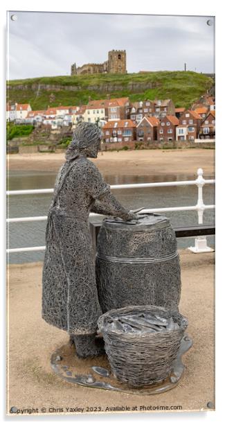 Herring Girl statue, Whitby Acrylic by Chris Yaxley