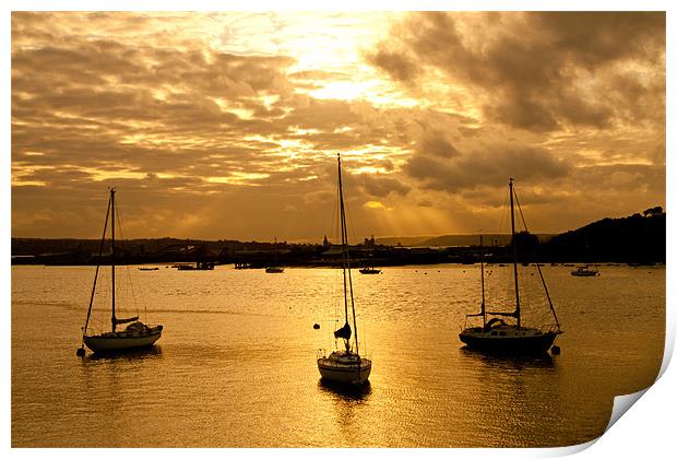 River Medway Sunset Print by Dawn O'Connor