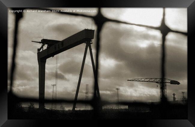 Harland & Wolff shipyards Framed Print by Richard Wareham
