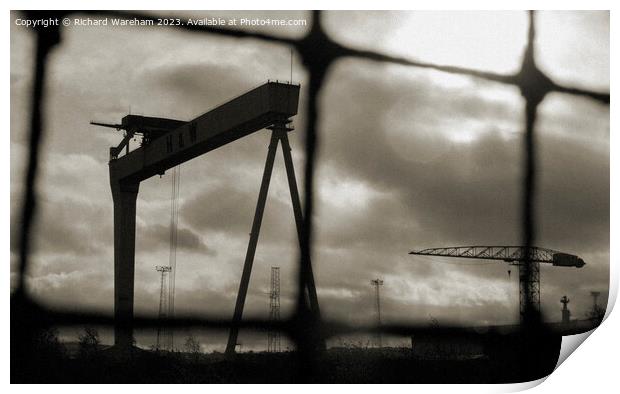 Harland & Wolff shipyards Print by Richard Wareham