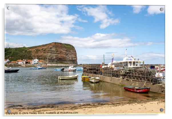 Staithes Harbour, North Yorkshire Acrylic by Chris Yaxley