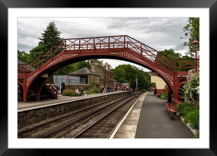 Bridge over the railway Framed Mounted Print by Chris Yaxley