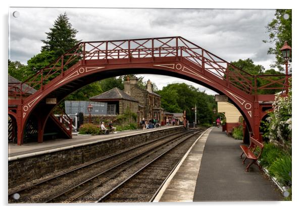 Bridge over the railway Acrylic by Chris Yaxley