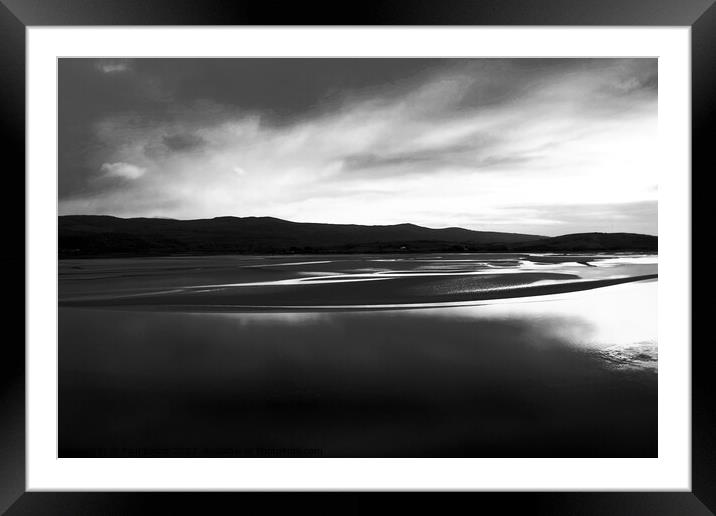 Dwyryd estuary, winter afternoon 3, mono infrared Framed Mounted Print by Paul Boizot