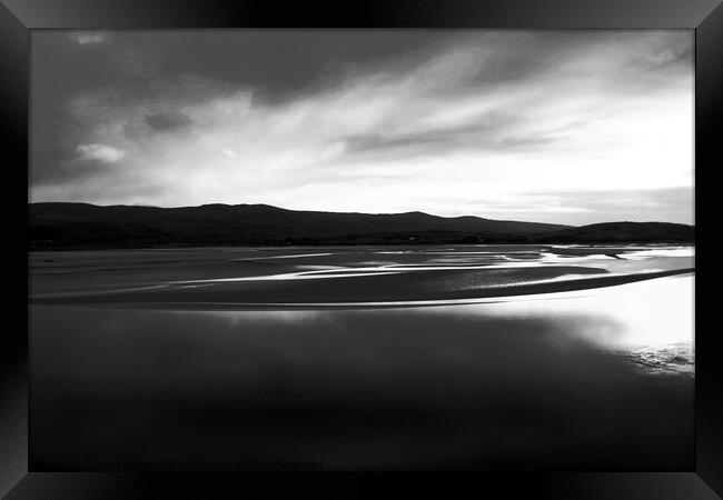 Dwyryd estuary, winter afternoon 3, mono infrared Framed Print by Paul Boizot