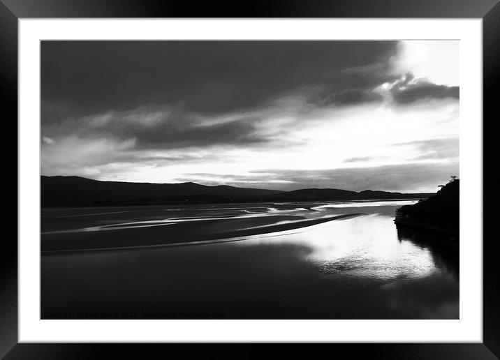 Dwyryd estuary, winter afternoon, mono infrared Framed Mounted Print by Paul Boizot