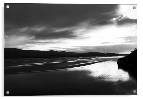 Dwyryd estuary, winter afternoon, mono infrared Acrylic by Paul Boizot
