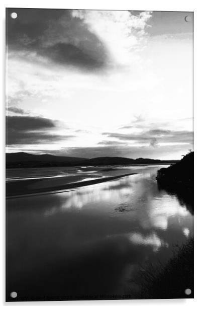 Cloud reflections, Portmeirion 3, mono infrared Acrylic by Paul Boizot