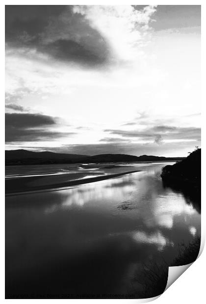 Cloud reflections, Portmeirion 3, mono infrared Print by Paul Boizot