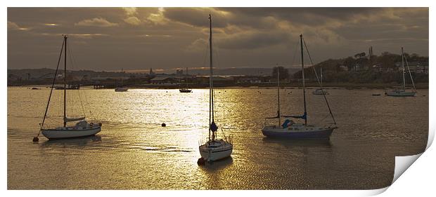 River Medway Sunset Print by Dawn O'Connor