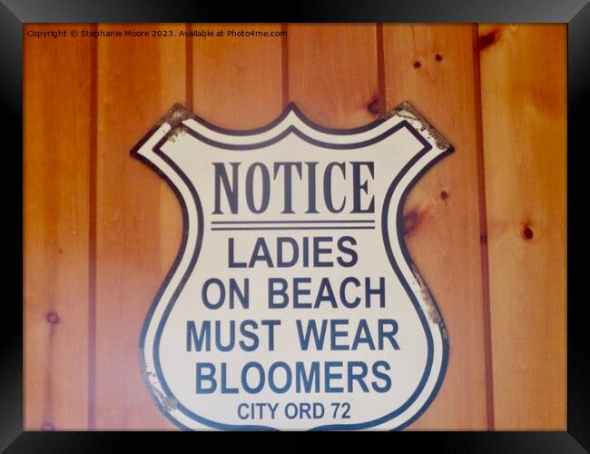 Humorous Sign Framed Print by Stephanie Moore