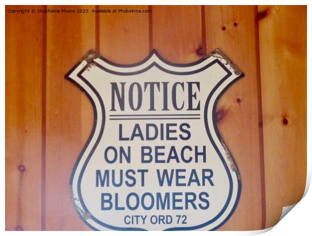 Humorous Sign Print by Stephanie Moore