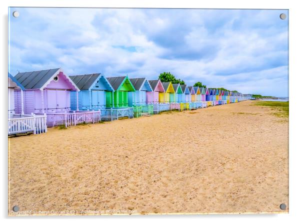 Mersea Island Beach Huts Acrylic by Beryl Curran