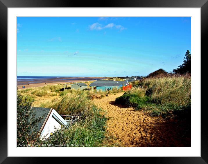 Old Hunstanton's Beach Charm: Tranquillity Unleash Framed Mounted Print by john hill