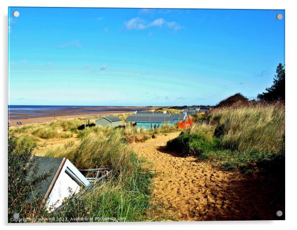 Old Hunstanton's Beach Charm: Tranquillity Unleash Acrylic by john hill