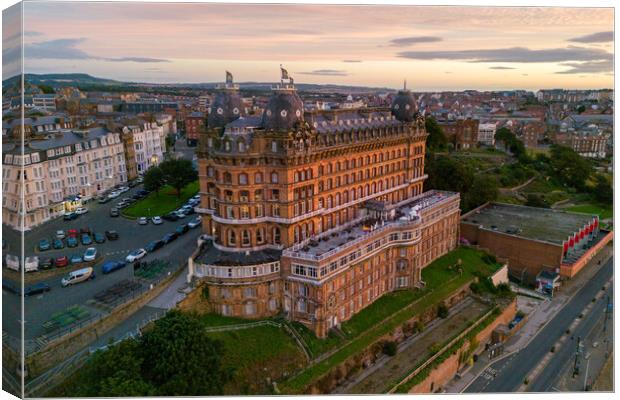The Scarborough Grand Hotel Canvas Print by Apollo Aerial Photography