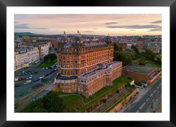 The Scarborough Grand Hotel Framed Mounted Print by Apollo Aerial Photography