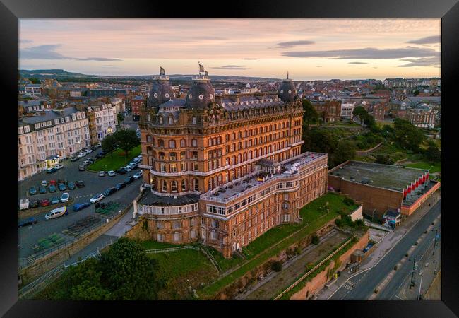 The Scarborough Grand Hotel Framed Print by Apollo Aerial Photography