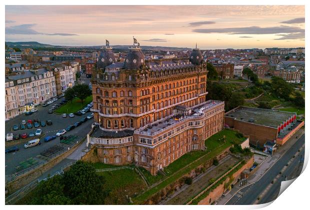 The Scarborough Grand Hotel Print by Apollo Aerial Photography