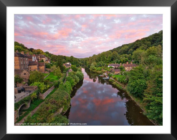 Sunset Skies over Ironbridge Gorge Framed Mounted Print by Janet Carmichael