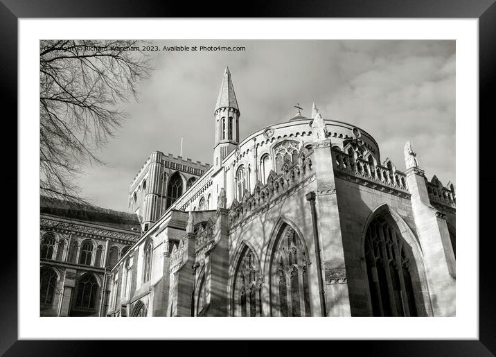 Peterborough Cathedral Framed Mounted Print by Richard Wareham