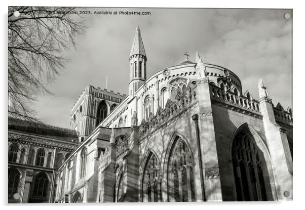Peterborough Cathedral Acrylic by Richard Wareham