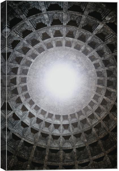Dome of the Pantheon in Rome Canvas Print by Artur Bogacki