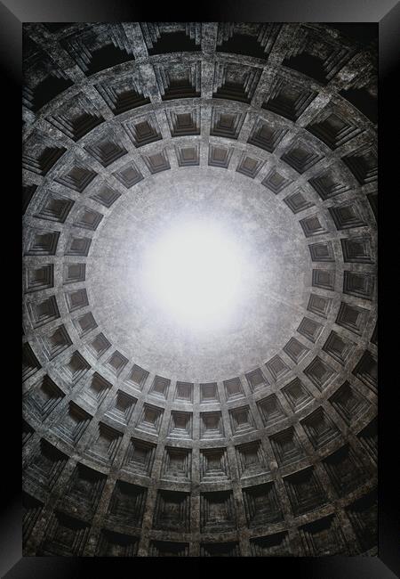 Dome of the Pantheon in Rome Framed Print by Artur Bogacki