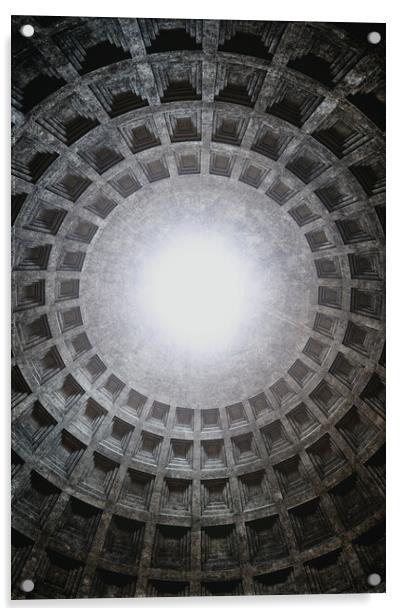 Dome of the Pantheon in Rome Acrylic by Artur Bogacki