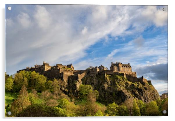 Edinburgh Castle Acrylic by Artur Bogacki