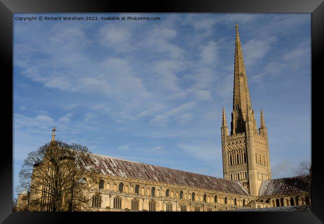 Norwich Cathedral. Framed Print by Richard Wareham
