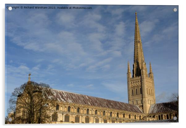 Norwich Cathedral. Acrylic by Richard Wareham