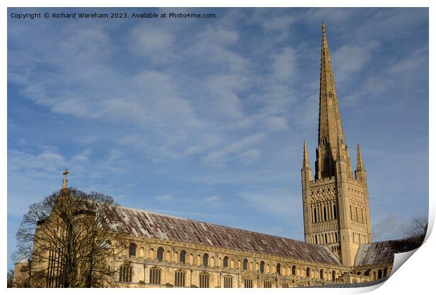 Norwich Cathedral. Print by Richard Wareham