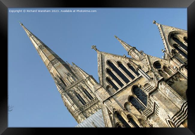 Salisbury Cathedral  Framed Print by Richard Wareham