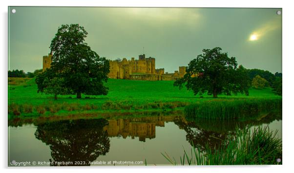 Alnwick Castle Acrylic by Richard Fairbairn